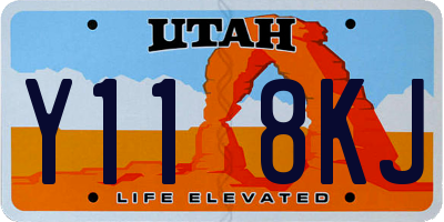 UT license plate Y118KJ