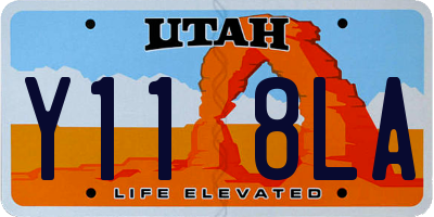 UT license plate Y118LA