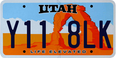 UT license plate Y118LK
