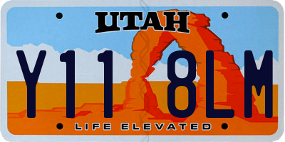 UT license plate Y118LM