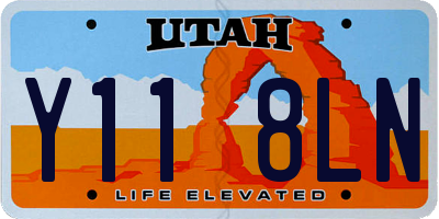 UT license plate Y118LN