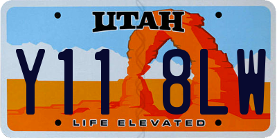 UT license plate Y118LW