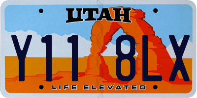 UT license plate Y118LX