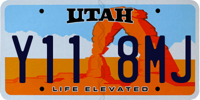 UT license plate Y118MJ