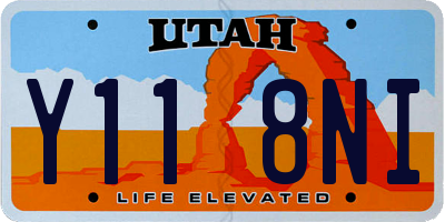 UT license plate Y118NI
