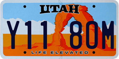 UT license plate Y118OM