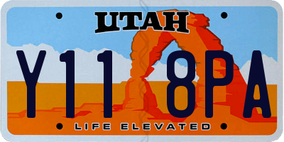 UT license plate Y118PA