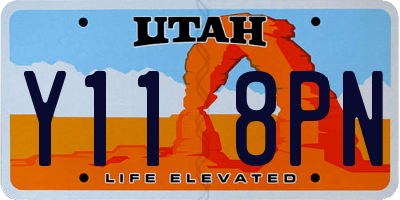 UT license plate Y118PN
