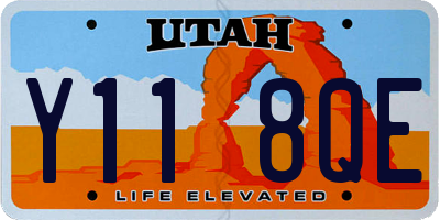 UT license plate Y118QE