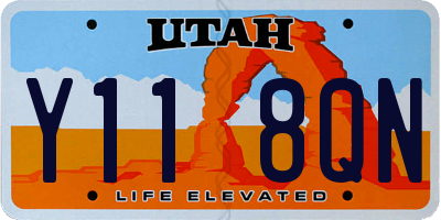 UT license plate Y118QN