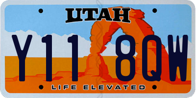 UT license plate Y118QW
