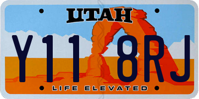 UT license plate Y118RJ