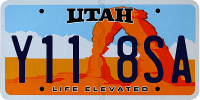 UT license plate Y118SA