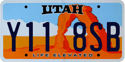 UT license plate Y118SB