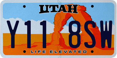 UT license plate Y118SW