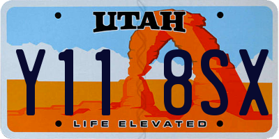 UT license plate Y118SX