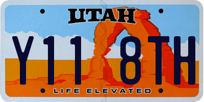 UT license plate Y118TH
