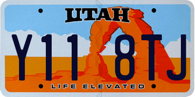 UT license plate Y118TJ