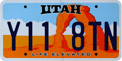 UT license plate Y118TN