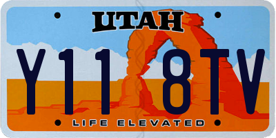 UT license plate Y118TV