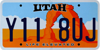 UT license plate Y118UJ