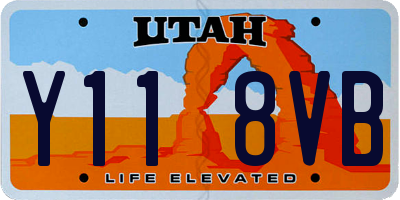 UT license plate Y118VB