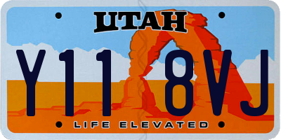 UT license plate Y118VJ