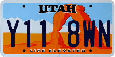 UT license plate Y118WN