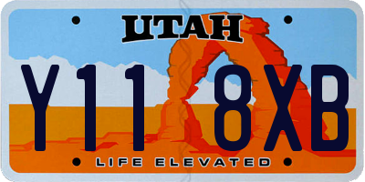 UT license plate Y118XB