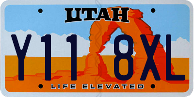UT license plate Y118XL