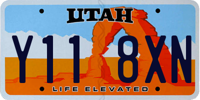 UT license plate Y118XN