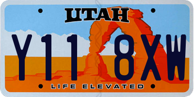 UT license plate Y118XW