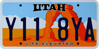 UT license plate Y118YA