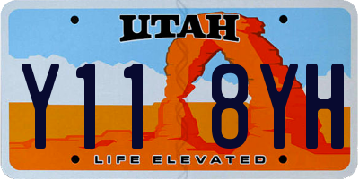 UT license plate Y118YH