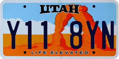UT license plate Y118YN
