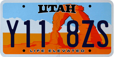 UT license plate Y118ZS