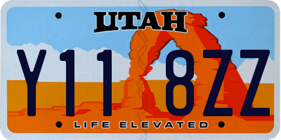UT license plate Y118ZZ
