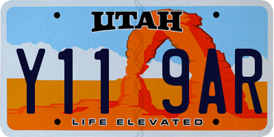 UT license plate Y119AR