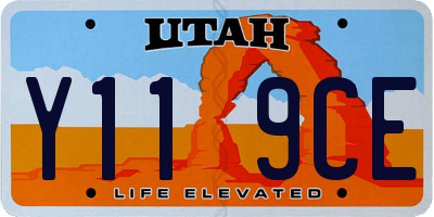 UT license plate Y119CE
