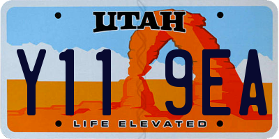 UT license plate Y119EA
