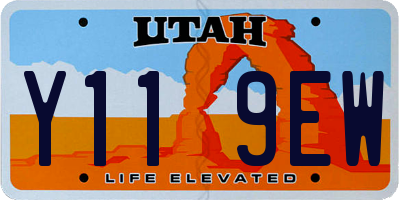 UT license plate Y119EW
