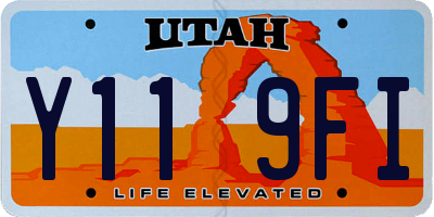 UT license plate Y119FI