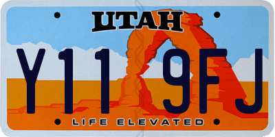 UT license plate Y119FJ