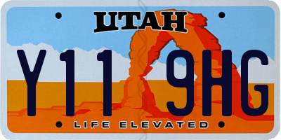 UT license plate Y119HG
