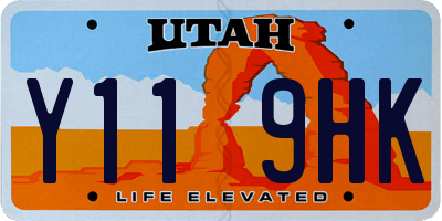 UT license plate Y119HK