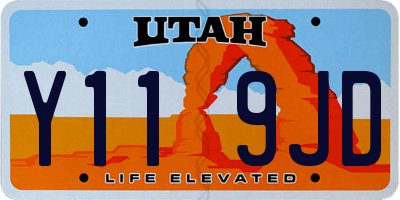 UT license plate Y119JD
