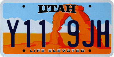 UT license plate Y119JH