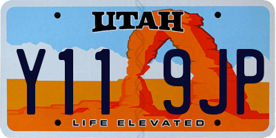 UT license plate Y119JP
