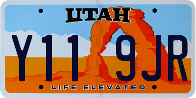 UT license plate Y119JR