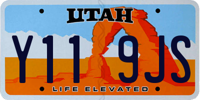 UT license plate Y119JS